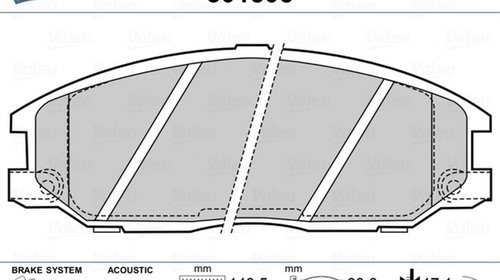 Placute frana SSANGYONG KYRON VALEO 301505