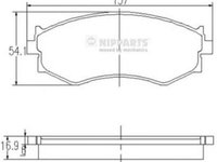 Placute frana SSANGYONG MUSSO FJ NIPPARTS J3601042