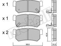 Placute frana SSANGYONG MUSSO SPORTS METELLI 2205190