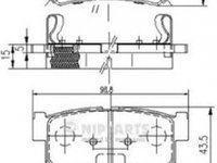 Placute frana SSANGYONG REXTON GAB NIPPARTS J3610401