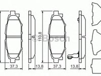 Placute frana SUBARU FORESTER SH BOSCH 0986494444