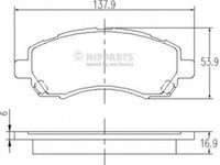 Placute frana SUBARU IMPREZA combi GF NIPPARTS J3607012