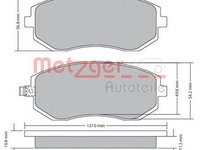 Placute frana SUBARU OUTBACK BL BP METZGER 1170275