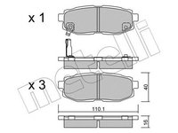 Placute frana SUBARU TRIBECA B9 METELLI 2208750