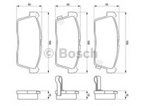 Placute frana SUZUKI ALTO (HA25, HA35) (2009 - 2016) Bosch 0 986 424 695