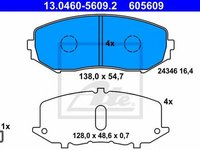 Placute frana SUZUKI GRAND VITARA II JT ATE 13046056092