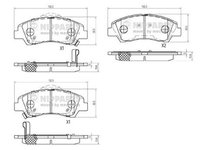 Placute frana SUZUKI SX4 S-Cross NIPPARTS N3600555