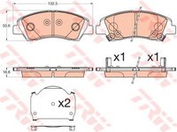 Placute frana SUZUKI SX4 S-Cross TRW GDB3618