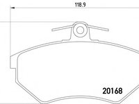 Placute frana T5050 PAGID pentru Vw Golf Vw Carat Vw Corsar Vw Passat Vw Quantum Vw Santana Vw Scirocco Vw Corrado Vw Jetta Vw Vento Seat Toledo Seat Ibiza Seat Cordoba