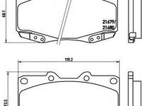 Placute frana TOYOTA 4 RUNNER (RN10_, VZN13_, VZN10_, RN13_) (1987 - 1996) BREMBO P 83 009