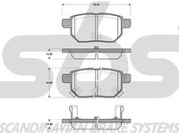 Placute frana TOYOTA AURIS NRE15 ZZE15 ADE15 ZRE15 NDE15 SBS 1501224580