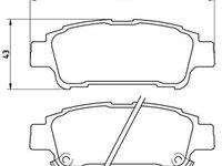Placute frana Toyota Avensis Verso (Clm2, Acm2), Previa (Mcr3, Acr3, Clr3) SRLine parte montare : Punte spate