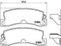 Placute frana TOYOTA CAMRY (_CV2_, _XV2_) (1996 - 2001) BREMBO P 83 015