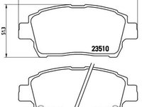 Placute frana Toyota Celica (Zzt23), Corolla (E12j, E12t), Mr 2 3 (Zzw3), Prius Hatchback (Nhw20), Prius Limuzina (Nhw11), Yaris (Scp1, Nlp1, Ncp1) SRLine parte montare : Punte fata