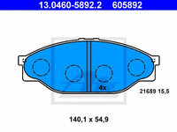 Placute frana TOYOTA HILUX II pick-up (LN8_, RN5_, LN6_, YN6_, YN5_, LN5_, RN6_) (1983 - 2005) ATE 13.0460-5892.2