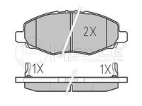 Placute frana TOYOTA HILUX III pick-up KUN TGN LAN GGN MEYLE 0252452316W