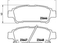 Placute frana TOYOTA PREVIA (MCR3_, ACR3_, CLR3_) (2000 - 2006) QWP WBP1230