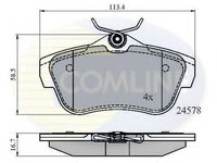 Placute frana TOYOTA PROACE caroserie inchisa/combi (2013 - 2016) COMLINE CBP01622