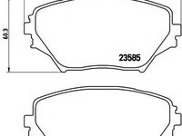 Placute frana TOYOTA RAV 4 Mk II (CLA2_, XA2_, ZCA2_, ACA2_) (2000 - 2005) BREMBO P 83 055