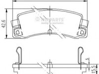 Placute frana TOYOTA SPRINTER limuzina (_E11_) (1991 - 2002) NIPPARTS J3612008