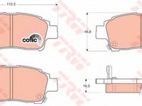 Placute frana TOYOTA YARIS SCP1 NLP1 NCP1 TRW GDB3218