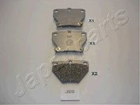 Placute frana TOYOTA YARIS SCP1 NLP1 NCP1 JAPANPARTS PP203AF