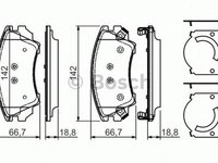 Placute frana VAUXHALL ZAFIRA Mk III P12 BOSCH 0986494275