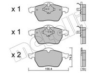 Placute frana VOLVO C70 I cupe METELLI 2203141