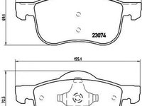 Placute frana VOLVO S60 I BREMBO P86016