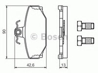 Placute frana VOLVO S90 (1996 - 1998) Bosch 0 986 460 995