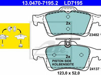 Placute frana VOLVO V40 hatchback (2012 - 2016) ATE 13.0470-7195.2