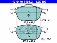 Placute frana VOLVO V40 hatchback ATE 13047071932