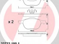 Placute frana VOLVO V40 hatchback ZIMMERMANN 237231801