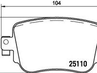 Placute frana VW CADDY IV combi (Saab, SAJ) (2015 - 2016) Textar 2511001