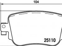 Placute frana VW CADDY IV combi Saab SAJ TEXTAR 2511001