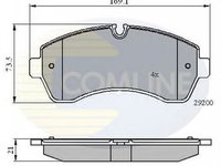 Placute frana VW CRAFTER 30-50 platou sasiu 2F COMLINE CBP01569