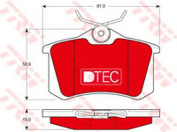 Placute frana VW GOLF 3 (1H1) (1991 - 1998) TRW GDB823DTE