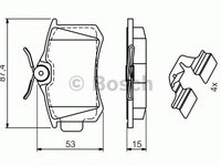 Placute frana VW GOLF 4 Cabriolet (1E7) (1998 - 2002) Bosch 0 986 494 597