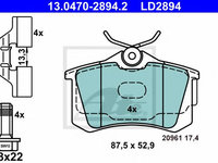 Placute frana VW GOLF 4 Variant (1J5) (1999 - 2006) ATE 13.0470-2894.2