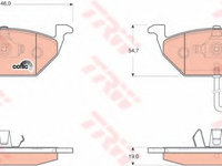 Placute frana VW GOLF 4 Variant (1J5) (1999 - 2006) TRW GDB1658