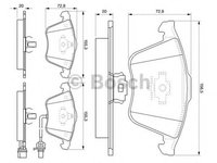 Placute frana VW GOLF 6 Cabriolet (517) (2011 - 2016) Bosch 0 986 494 103