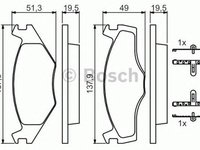 Placute frana VW GOLF III 1H1 BOSCH 0986468873