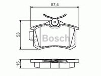 Placute frana VW GOLF III Variant 1H5 BOSCH 0986494520