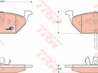 Placute frana VW GOLF IV 1J1 TRW GDB1658