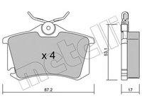 Placute frana VW GOLF V Variant 1K5 METELLI 2201005