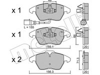 Placute frana VW PASSAT 362 METELLI 2205480