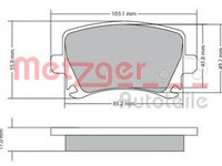 Placute frana VW PASSAT CC (357) (2008 - 2012) METZGER 1170005