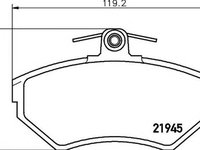 Placute frana VW PASSAT Variant 3B5 HELLA 8DB355018251