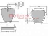 Placute frana VW PHAETON 3D METZGER 1170231