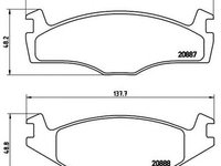 Placute frana VW POLO 6N1 BREMBO P85024